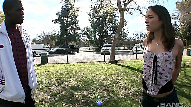 Flexible sexy nympho Amber Rayne rides fat BBC tearing her asshole apart