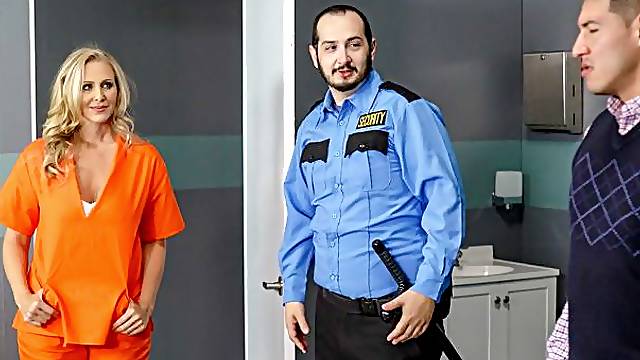 Glamorous blonde MILF Julia Ann nailed by a huge boner