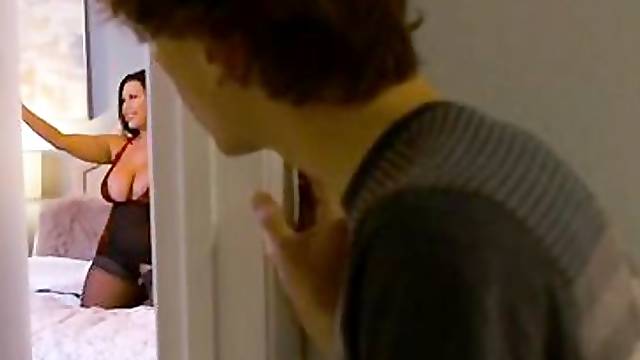 Sheridan Love fucking in the bedroom with her lingerie