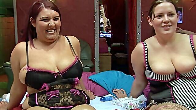 Chubby porn with emotional lady from The Gangbang Club