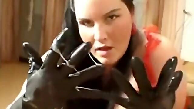 Black rubber gloves