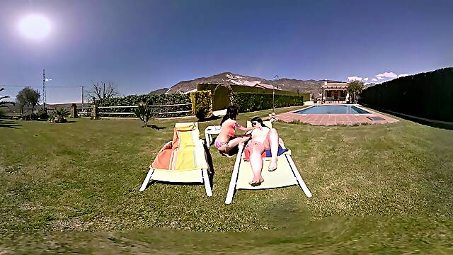 Maria Bose in Lesbian Summer: Hot Suncream Massage - VirtualPorn360