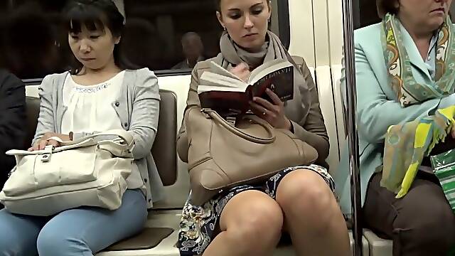 Upskirt in the train