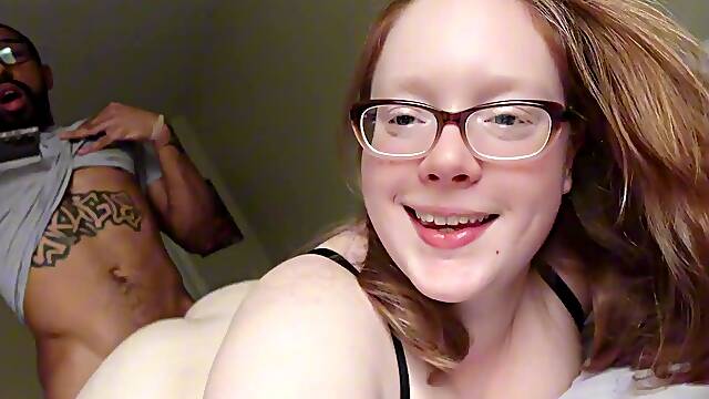 Chunky White Slut Receives BBC in a doggystyle