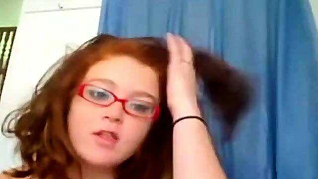 Chubby Redhead Strips On Webcam