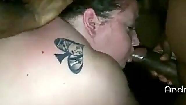 Married white beauty loves black cock in this ass gangbang