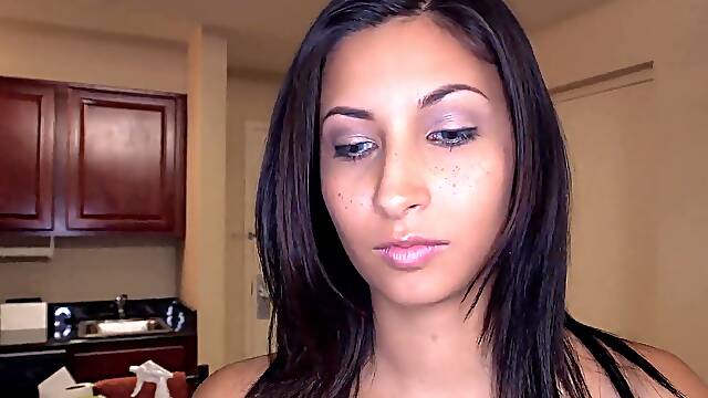 Maid Jade Jantzen gets her pussy dicked & her face cummed in pov