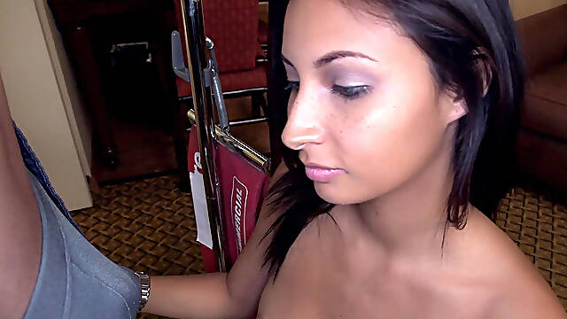 Sexy brunette Jada Jentzen fucked after cleaning