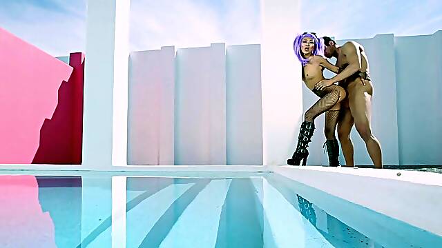 A bubbly Asian hottie fed with cock