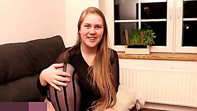 Round blondie honey with phat milk cans, Maja is about to ravage a dude who isnt her bf