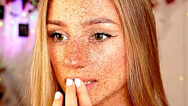 Intimate POV gaze captivates with sultry allure in a daring sensual tease