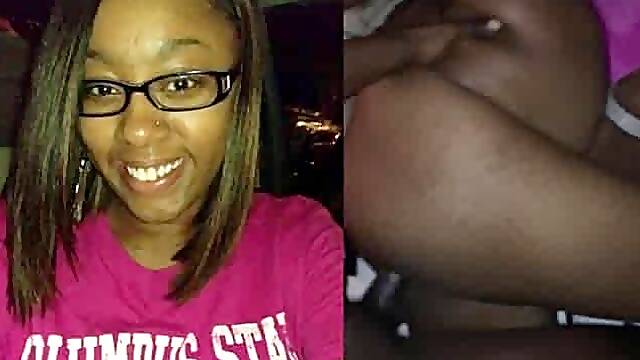 Freaky Cheating Ebony BBW Freshman In College Gets Her Face Painted By A Local