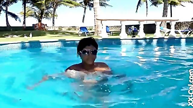 Kristina Milan is a dirty minded, ebony woman who likes to get naked during a vacation
