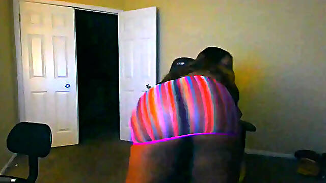 Webcam Model Trina Foxx shows off her biggest tits and curvy ebony body