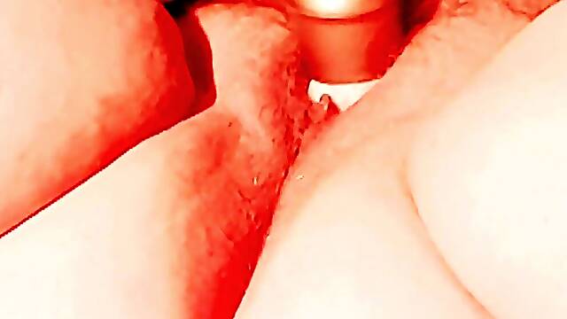 BBW enjoys intense pussy contractions from her own clit stimulation