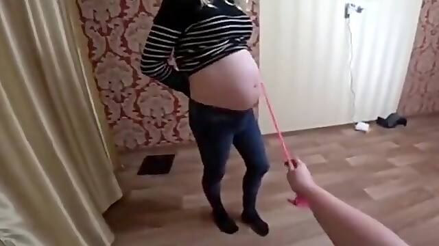 Pregnant teen 18+ gets owned by a lesbian mistress