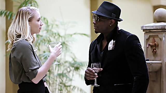 A few drinks later and this blonde devours the BBC like it's nothing