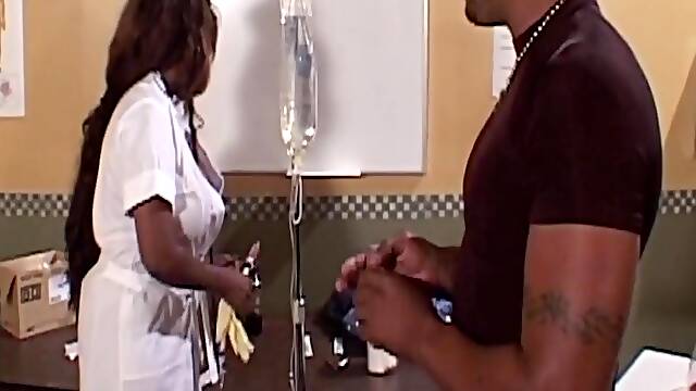 Ebony Nurse Jazmine vintage porn