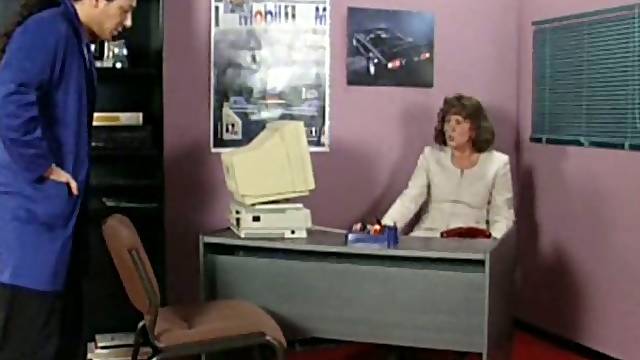 His granny boss demands he fuck her plump pussy deep