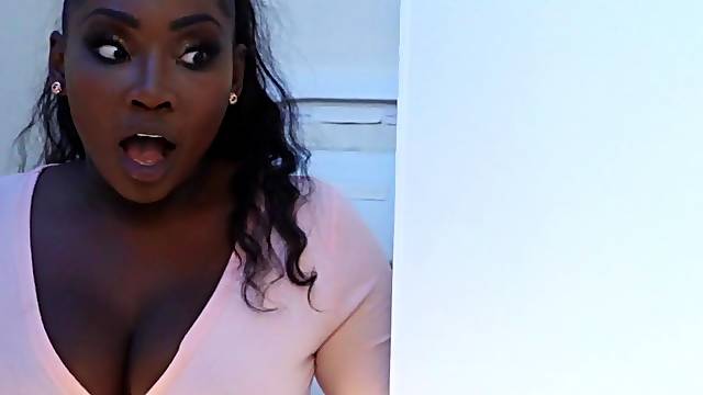 Black beauty Osa Lovely with big tits rides a fat white dick