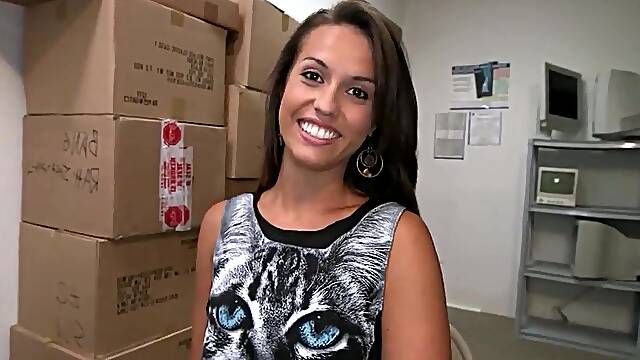 A New Super Booty - brunette babe in warehouse hardcore scene