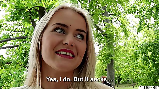 Blonde Hottie Fucks Outdoors 1 - Aisha