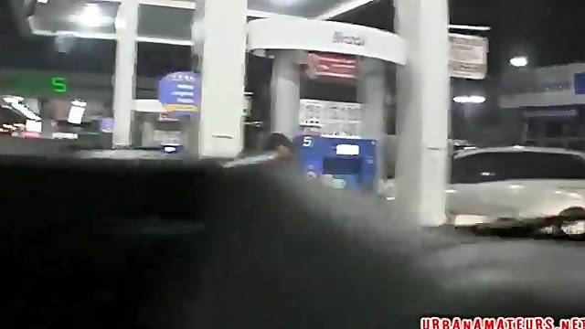 BBW Ebony in Car Public