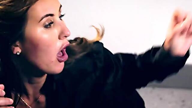 Secretary Paige Owens doesnt take no for an answer and takes her boss his dong out.The small brunette hair is deepthroat facefucked in his office