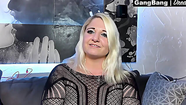 Breasty German Wife Jessie - Her 1st Creampie Group sex