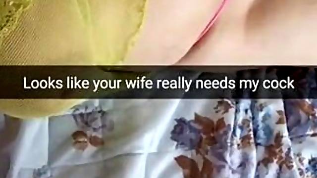 Your Slutty Wife Need`s my Dick inside her Cunt right now - Cuckold Snapchat Captions