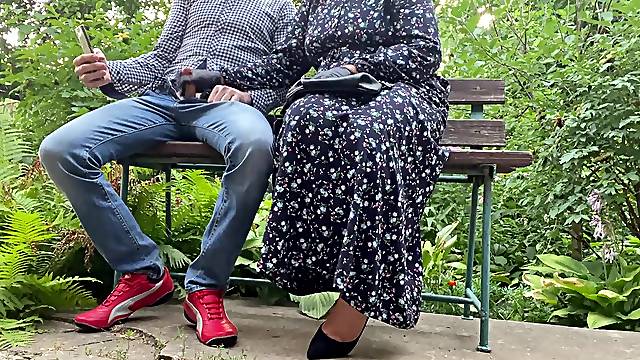 Sexy Mother Id Like To Fuck Tugjob Latex Glove Knob Outdoor and Take Glove for Cuckold Hubby