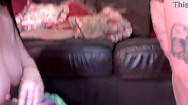 OldNanny - 2 Tattooed big beautiful woman Grannies In Ardent Giving a kiss And Fingering