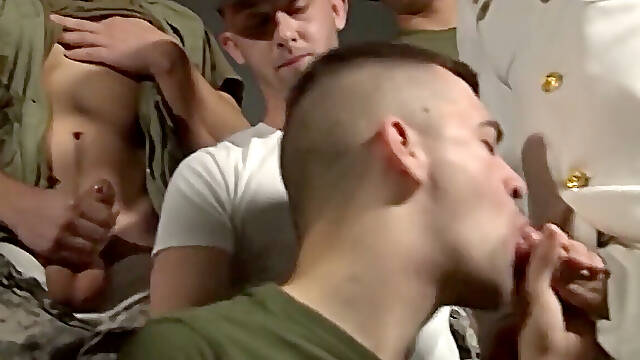 Military Cum deep throating party - Part three