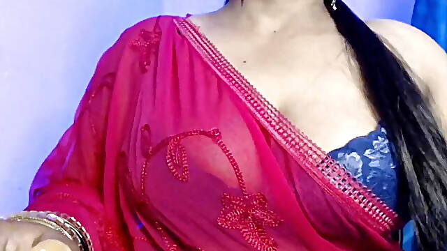 Solo girl expresses her sexual desire by opening her bra and pressing her boobs.