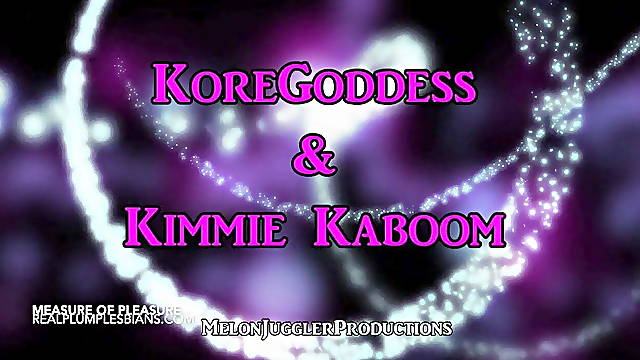 Kimmie Kaboom's girlfriend squirts all over her huge tits