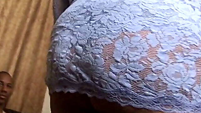 Big booty ebony gets nailed doggy style and takes cumload