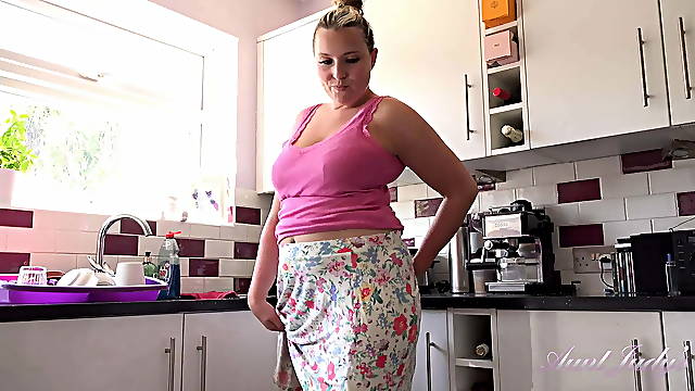 AuntJudys - Hot BBW MILF Charlie Rae - Naughty Kitchen Fun