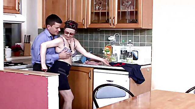 OLD grandma likes younger fuckers!
