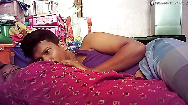 Indian village house wife boobs kissing