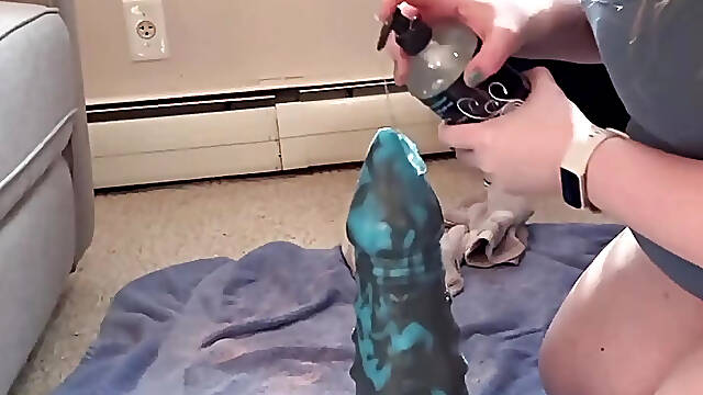 Fucking my ass with my largest bad dragon dildo yet!