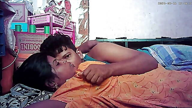 Indian village house wife big boobs pressing