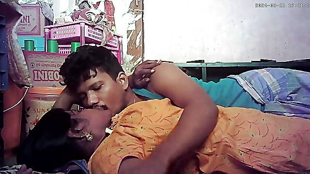 Indian village house wife lips hot kissing
