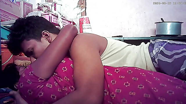 Indian village house wife romantic hot kissing movement