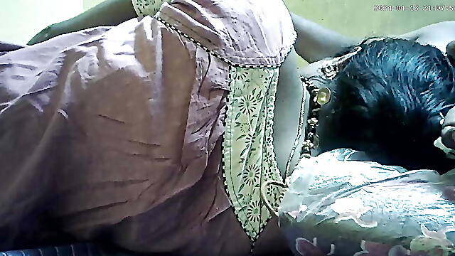 Indian village house wife and Housband enjoy movement