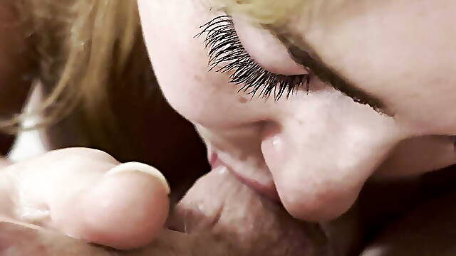 Edging blowjob and frenulum licking with cumshot