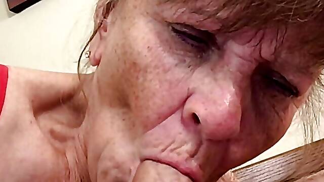 The Granny in Red: Heavenly Deep Throating Cocksucker 07122024 CAMM