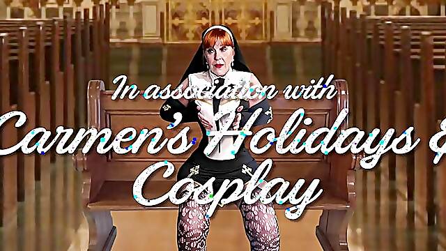 Granny Nun Mary Carmens Heretical Suck &amp; Fuck Creampie with Monsignor Michael
