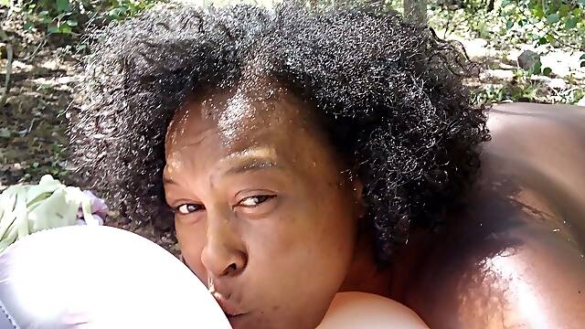 SHE LOVES THIS INFLATABLE 8 INCH COCK