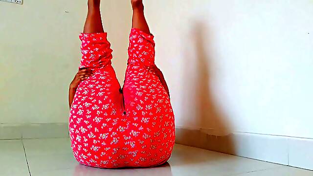 Busty Muslim Arab College Girl seduces trainer in exercise room by Sexy Style workout then Trainer gets hot &amp; fuck her Pussy