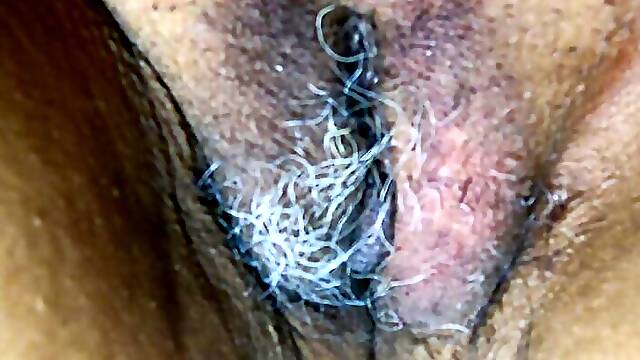 Waxing my wifes thick fat hairy pussy